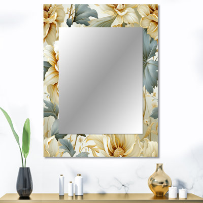 Knapp Neo Victorian Fusion Victorian Pattern - Miroir décoratif floral, grand miroir mural Cottage