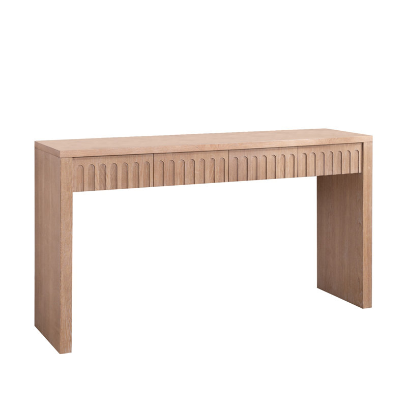 Console 59,2 "avec 4 tiroirs, Naturel