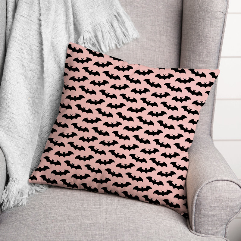  Bats On Pink Pattern, 20" x 20"