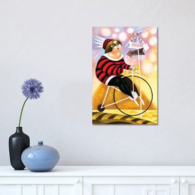 Cyclist - Wrapped Canvas Painting