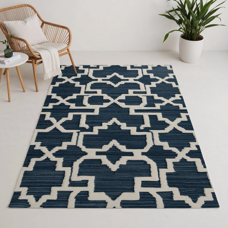 Tapis gris intérieur et extérieur Trellis