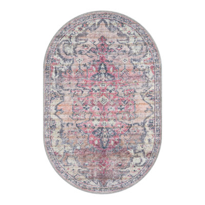 Engelman Oriental Beige/Pink Area Rug