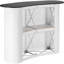 Table portative de style podium portatif, 51,18 po x 18,31 po x 37,4 po, avec étalage de foire avec support, table de bar escamotable pliable avec support de rangement, sac de transport