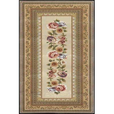 Luxurious Hall Carpet, 100% Velvet Fabric, 31.5 x 59.1 Inches | Non-Slip Cotton Sole, Pile Height: 0.4 Inches | Antibacterial & Machine Washable, 3D Digital Printing | Elegant Design for Living Room & Entryway