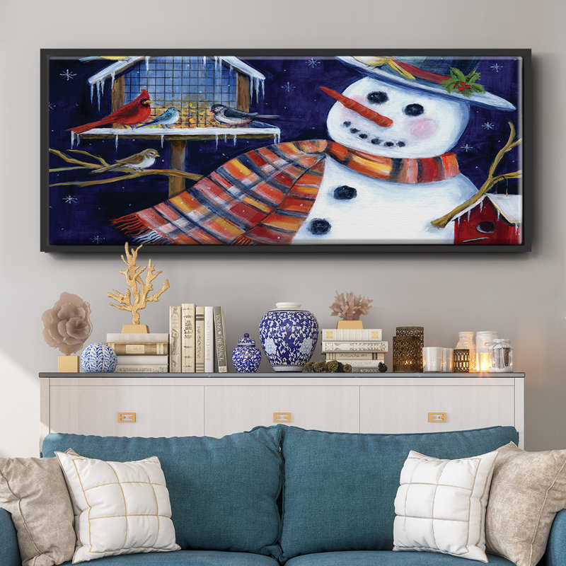 Snow Friends- Framed Canvas
