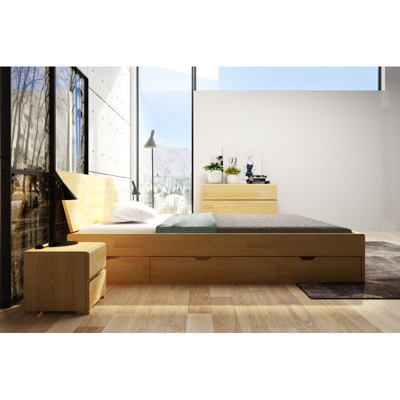 Solid Wood Bed, European Kingsize (160 x 200 cm)