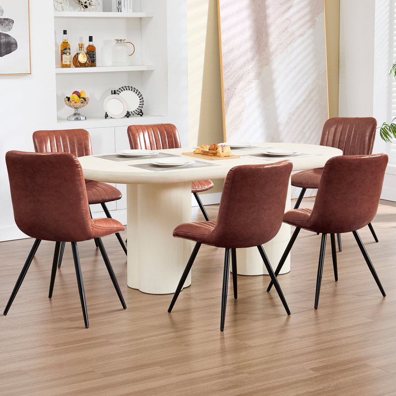 Chaise rembourrée en similicuir, Tawny, 6
