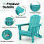 Chaise Adirondack pliable en PEHD Clitheroe-879102158
