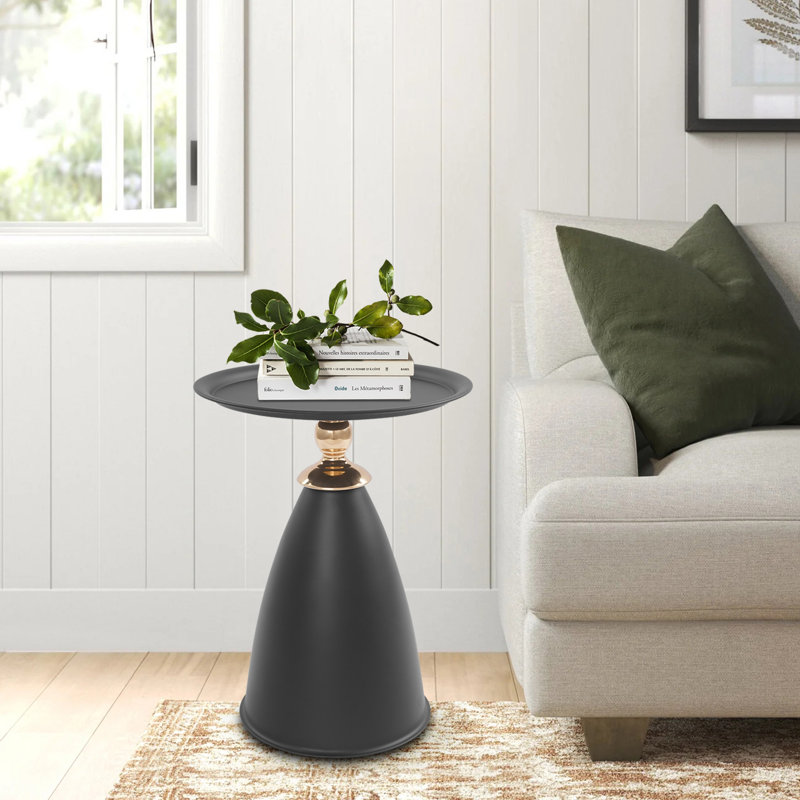 Table d'appoint ronde, Noir