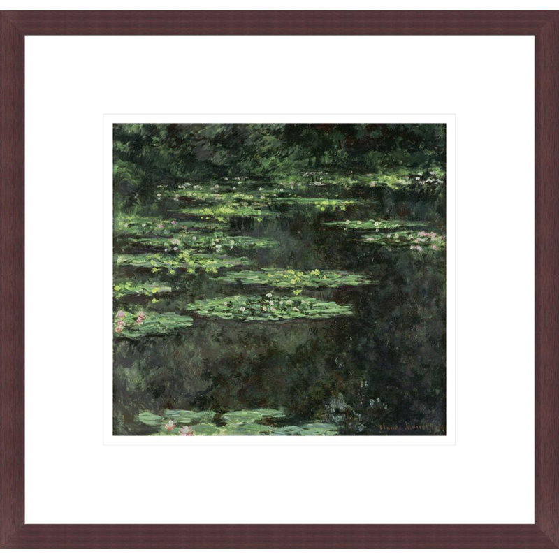 «Waterlilies» par Claude Monet, impression giclée encadrée, H 13,75 po x l 14,29 po