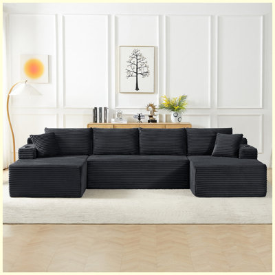Minimalist Chenille Upholstered Modular Sectional Sofa