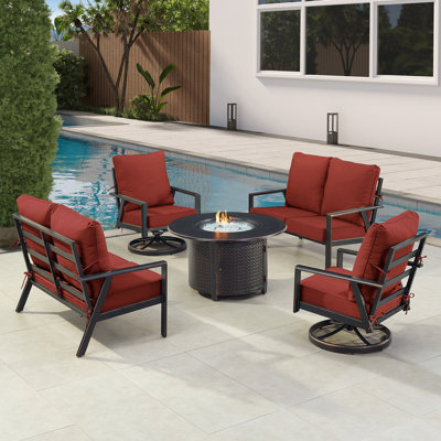 Osco 6 - Person Patio Conversation Set with Cushions