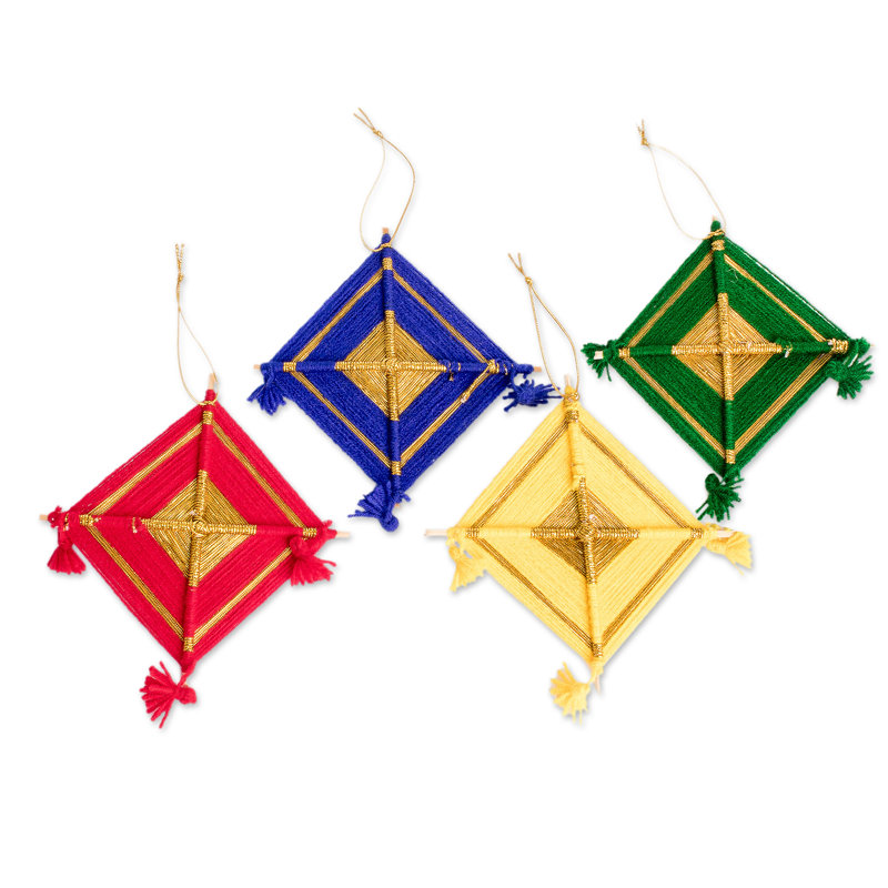 Ensemble d'ornement 4 pièces Gilded Christmas