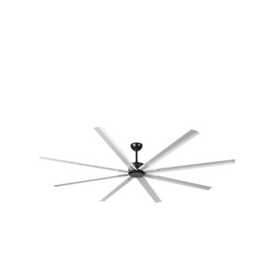 96-inch Ceiling Fan With Light And Remote Control, 6-speed Noiseless Reversible Dc Motor.