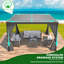 Pergola à lames orientables de 3 m de large x 3 m de profondeur avec toit à lames orientables pour terrasses, jardins et cours arrière-135947844