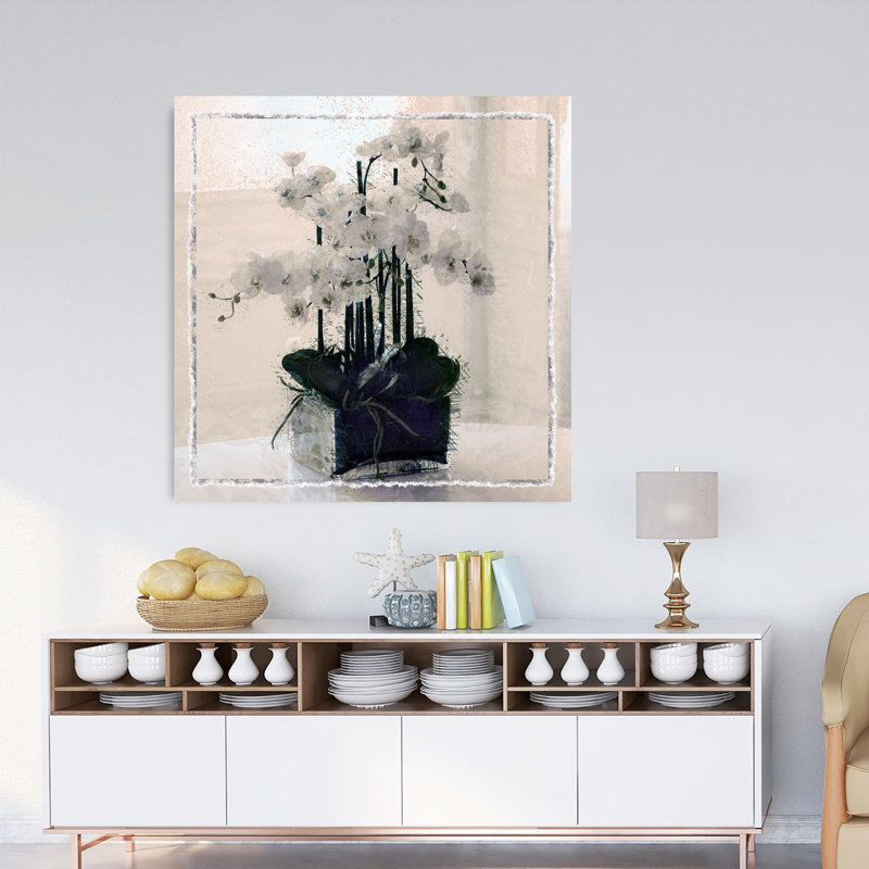 "Abdouallah Floral", ensemble de 1 reproduction sur toile tendue sur toile, H 12 po x l 12 po x P 1,5 po