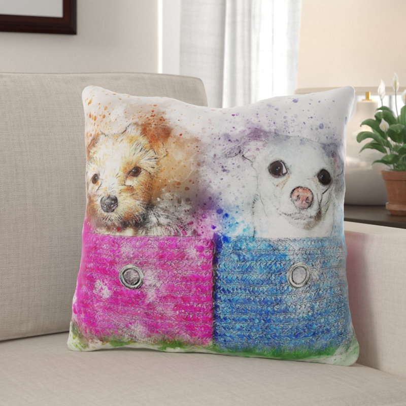Housse de coussin pour chien Cueto, Microsuède, Intérieur