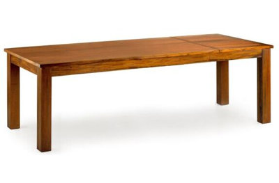 Flamingo Mahogany Rectangular Wood Top Dining Table with Wood Base