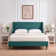 Melaya Wingback Upholstered Platform Bed Frame