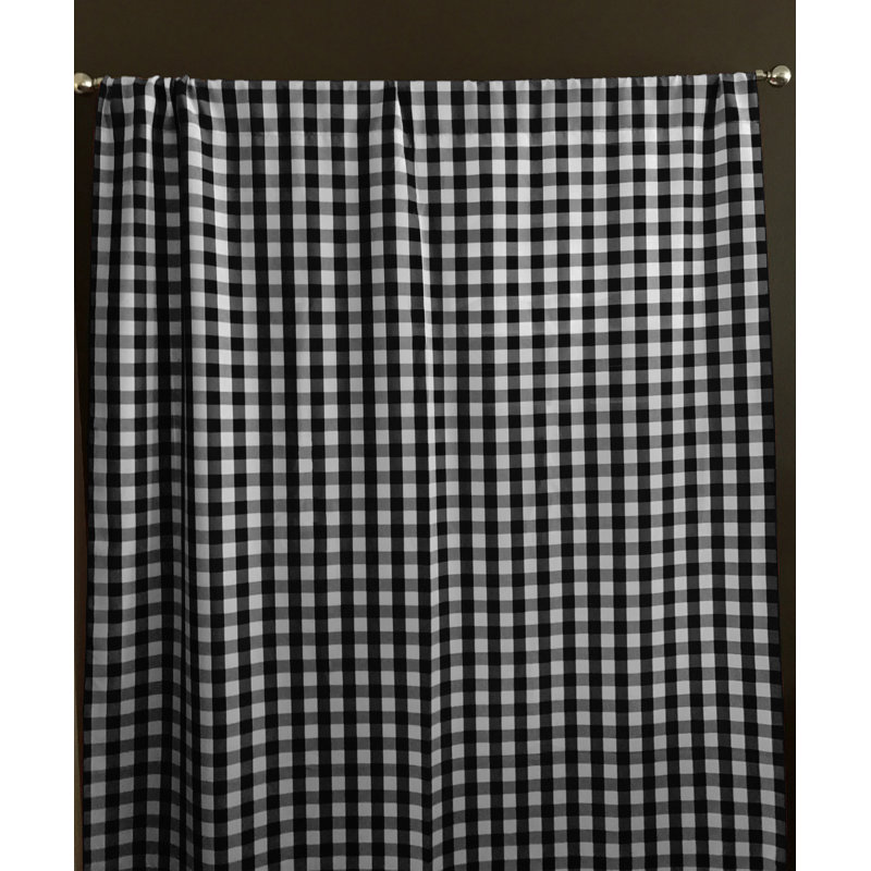 Lombard Room Darkening Curtain Single Panel, 56" x 120", Black