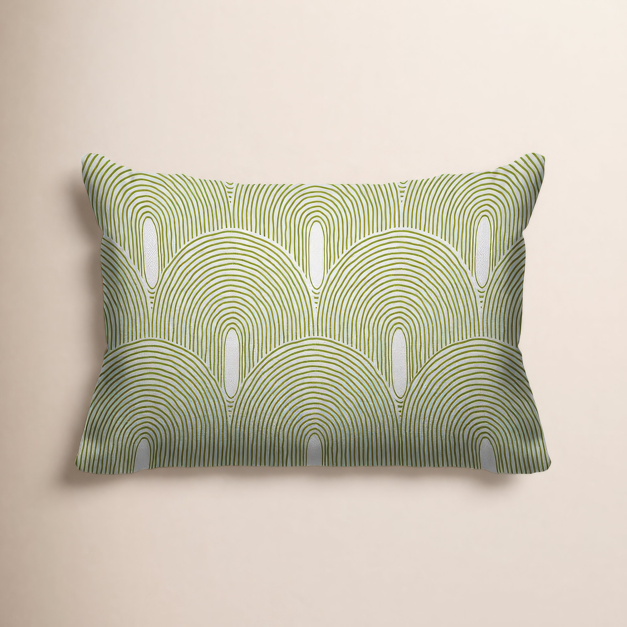 Limpo Starburst Spun Polyester Indoor/Outdoor Throw Pillow, Rectangular, 18"H x 25"W, Chartreuse