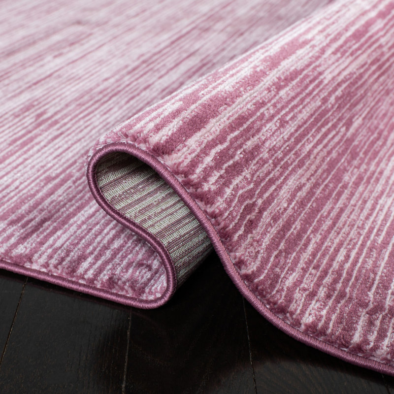 Tapis mauve à motif abstrait Valladolid Mullen, Tapis de couloir 2 pi 2 po x 8 pi