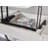 Gerritt Adjustable Height Iron Writing Desk with Built-In Electrical Outlet