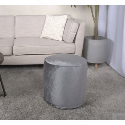 Pouf Shimon, gris étain