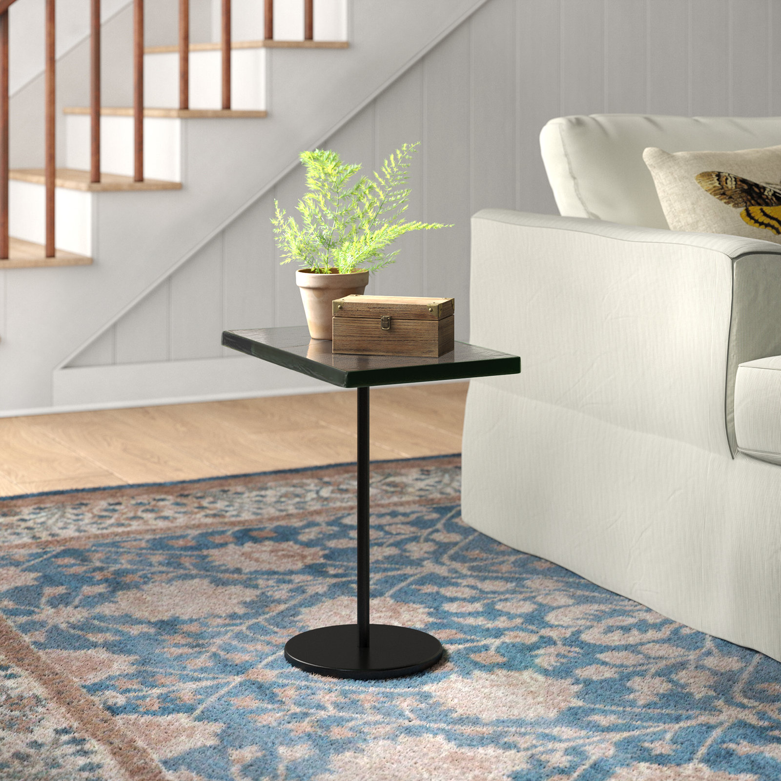 Birkett Glass End Table