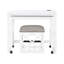 Ensemble de bureau et tabouret blanc 3 pièces, avec 2 chargeurs roulants pour le bureau-117241216