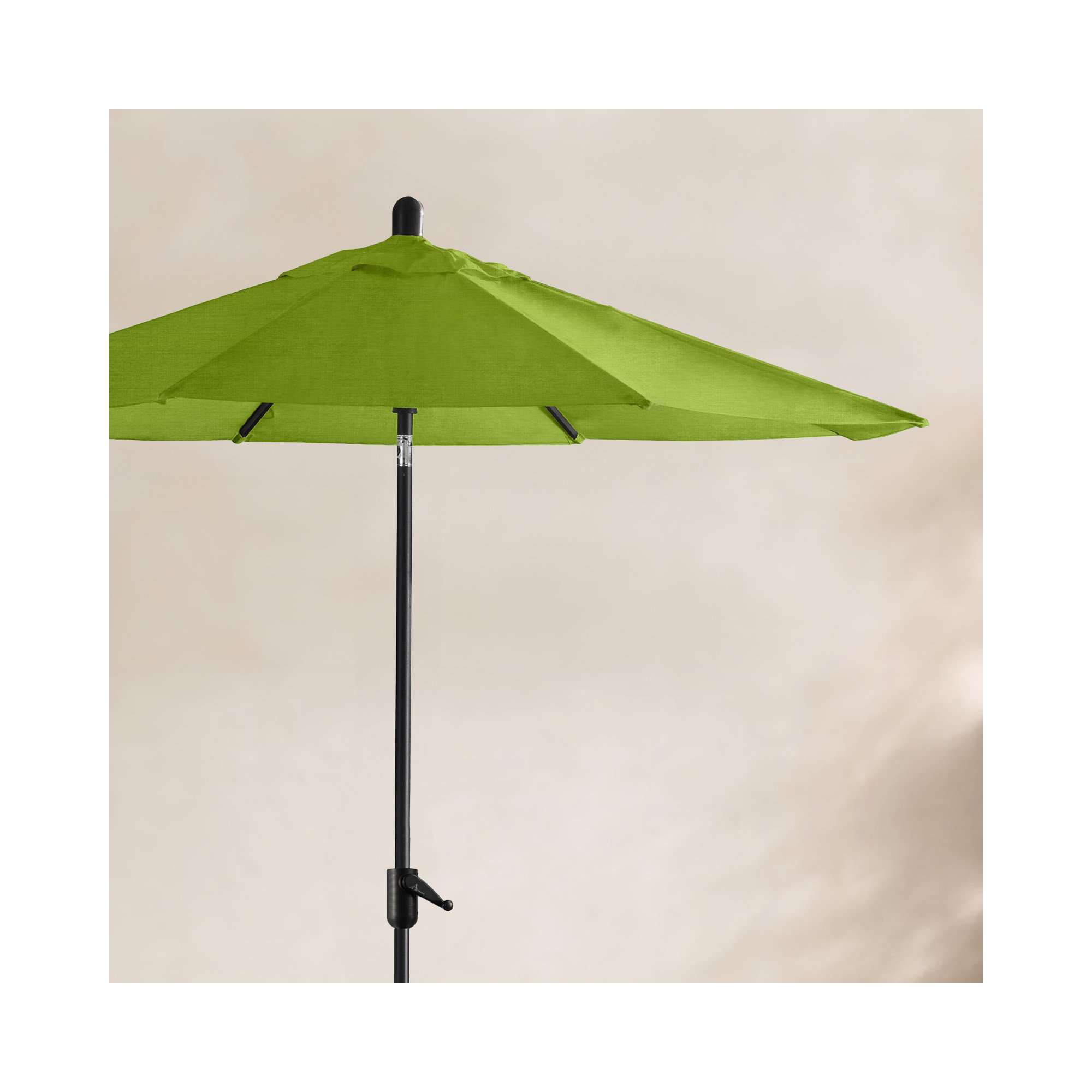 Natalie 8' 8" Market Sunbrella® Umbrella, Canvas Macaw Sunbrella® Canvas, Black Sapphire
