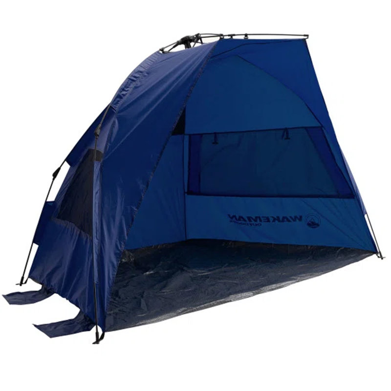 Wakeman Outdoors Pop-Up Beach Tent with UV Protection - Water and Wind-Resistant with Carry Bag, Blue