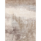 High-Quality Hand-Knotted Beige And Light Grey Area Rug