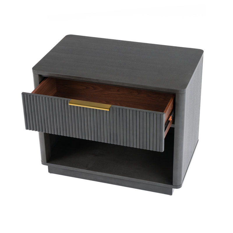 Table de chevet Akira, Gris délavé