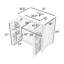 Meuble-lavabo 30 po avec lavabo, tablette réglable et portes-703237619