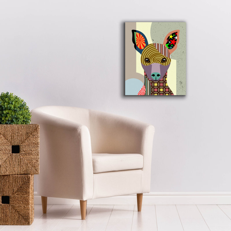«Pinscher miniature» par Lanre Adefioyue, H 24 po x l 20 po x P 0,75 po