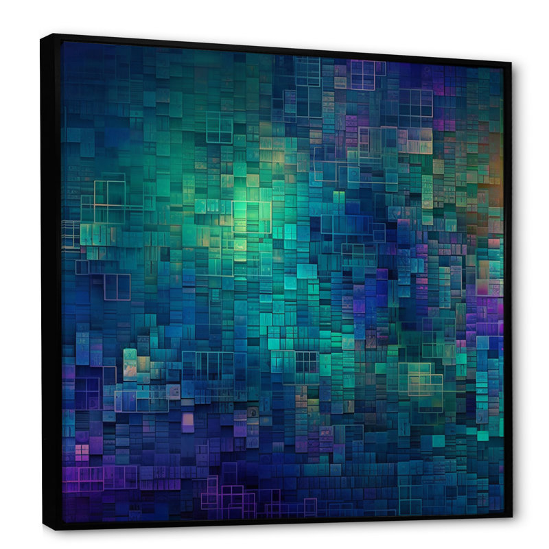 " Matrix II ", Black, 16" H x 16" W x 1" D