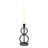 Double Circle Arman Aluminum Candlestick in Black