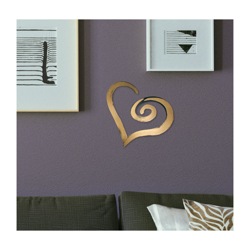 Handmade Modern Abstract Wall Decor on Resin, Bronze