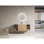 Meuble-lavabo mural 52 po avec lavabo en céramique blanche et tablettes de rangement et 1 porte à fermeture en douceur, emballage KD, contreplaqué