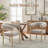 Upholstered Side Dining Armchair With Solid Wood Legs-1385477829