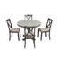 Ensemble de table à manger et de chaises 5 pièces pour 4 personnes, table de cuisine en bois massif avec 4 chaises