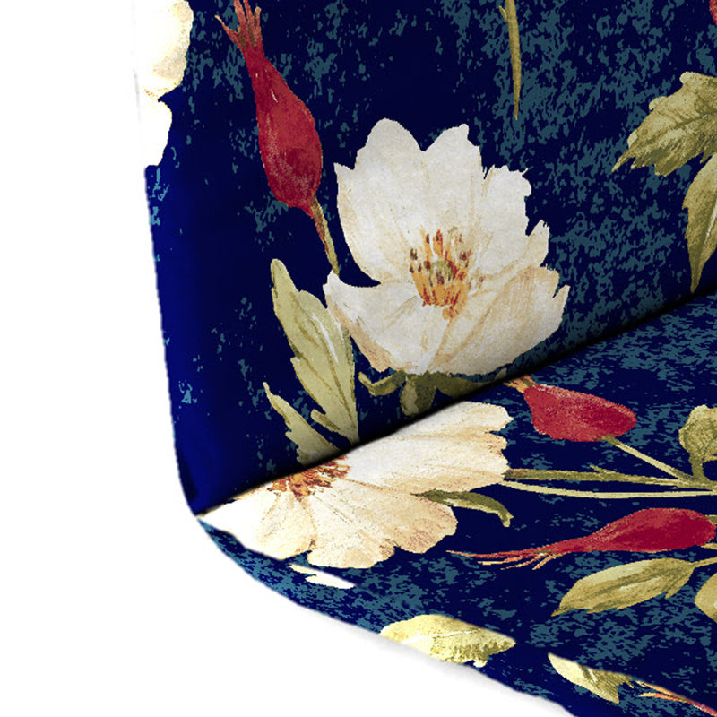 Outdoor Adirondack Chair Cushion, Blue/White/Red Floral