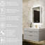 Armoire de salle de bain multifonctionnelle 20 po x 32 po, éclairage intégré, température de couleur continue, armoire à DEL intelligente côté miroir avec miroir grossissant 5X, fonction brouillard et tablettes de rangement
