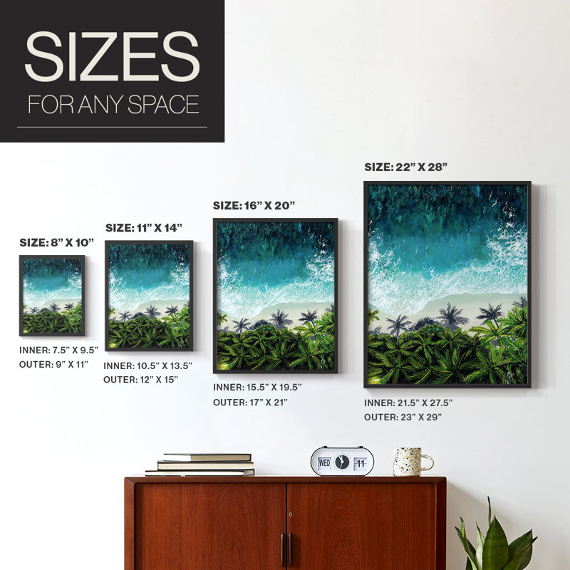Escapism Framed Print - Solid Wood, 28" H x 22" W, Black