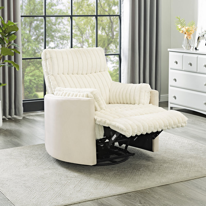 Fauteuil inclinable manuel en velours côtelé