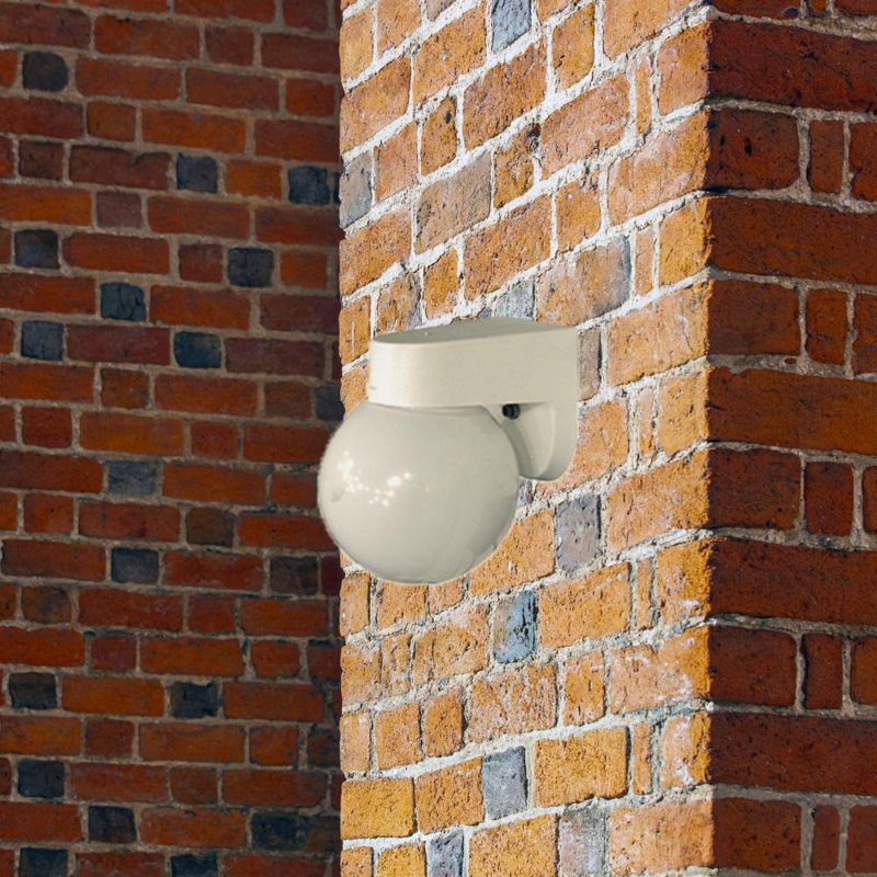 Applique murale d'extérieur à 1 ampoule Tira, Blanc