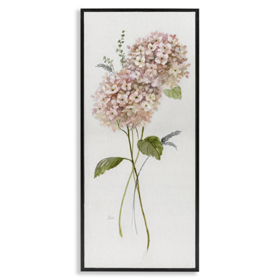 Rose, hortensia rose, estampe numérique, design par Nan