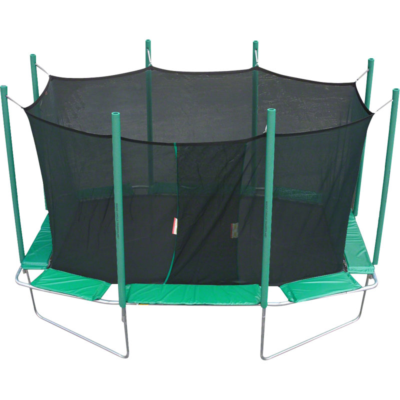9 x 14 ft. Rectangular Trampoline with Enclosure, Green