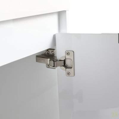 24" Bathroom Vanity With Resin Sink , 2-Soft Close Doors, Float Mounting Design(KD-Packing)